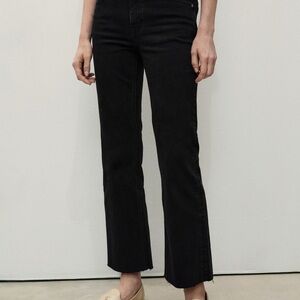 Mango Havana Denim Jeans size 1 cropped black jeans staple wardrobe